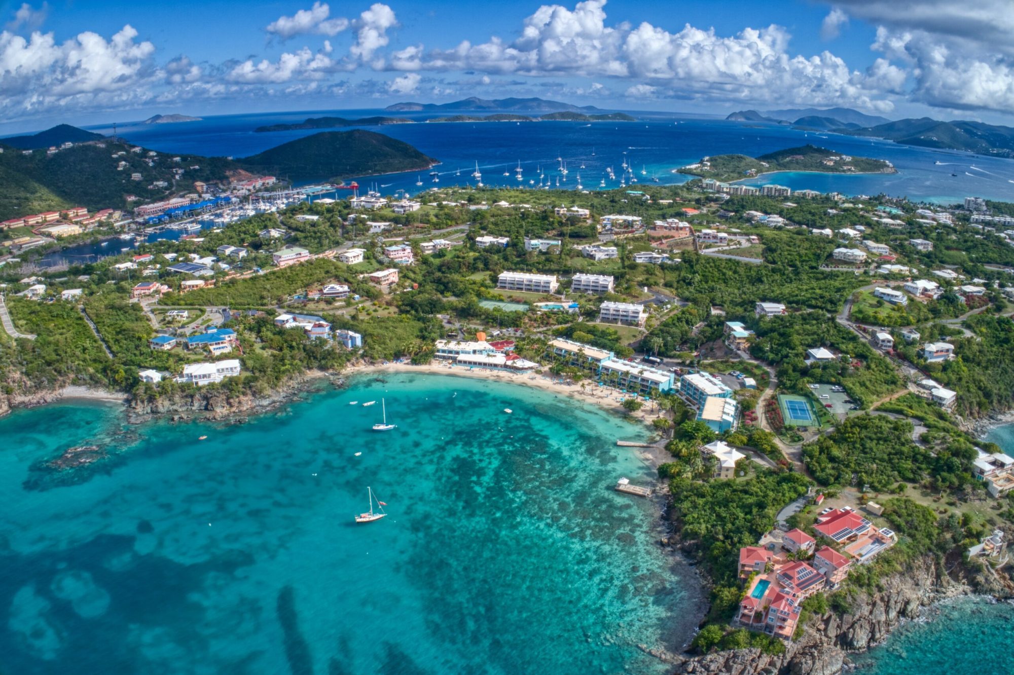 Public Beach near Red Hook, US virgin Islands a view of a large body of water